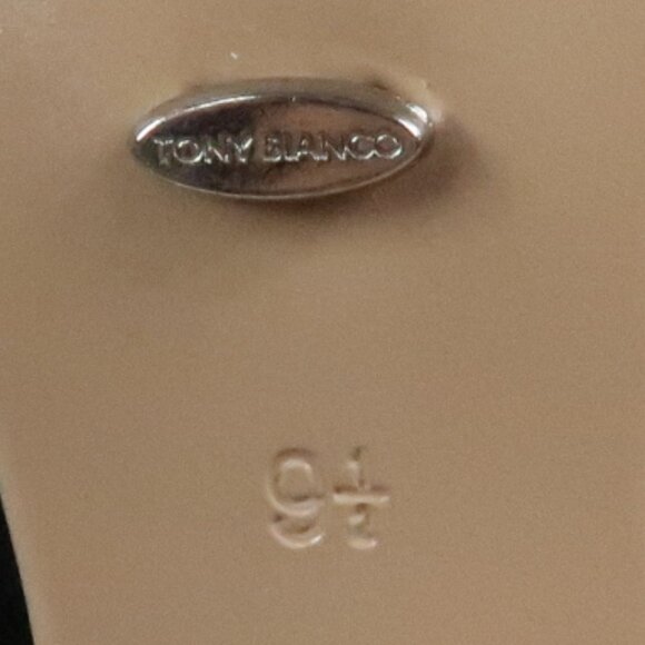 TONY BIANCO BLACK STRETCH SATIN DAVIS BOOTIES 4" HEEL SIZE 9.5 NIB - Picture 6 of 13